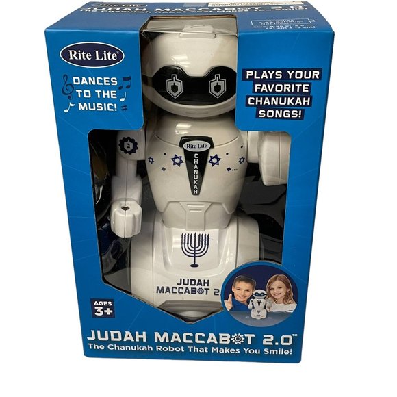 Rite Lite Judah Maccabot 2.0 Chanukah Robot Dances to the Music White - Picture 12 of 12